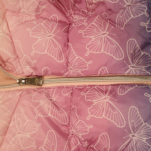 Limited Too Lilac & Pink Ombré Butterfly Puffer Coat  Size 5/6 - Picture 4 of 6